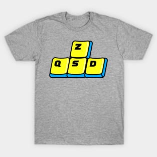 Keyboard Key Gamer ZQSD Video games Retro gaming T-Shirt